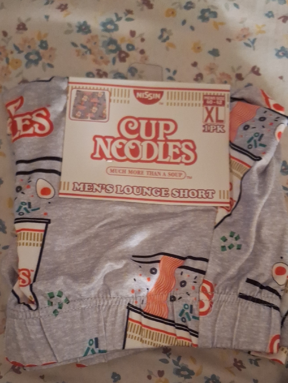 ISSI Men's Lounge Shorts Set - Yellow and Light Gray Noodle Prints